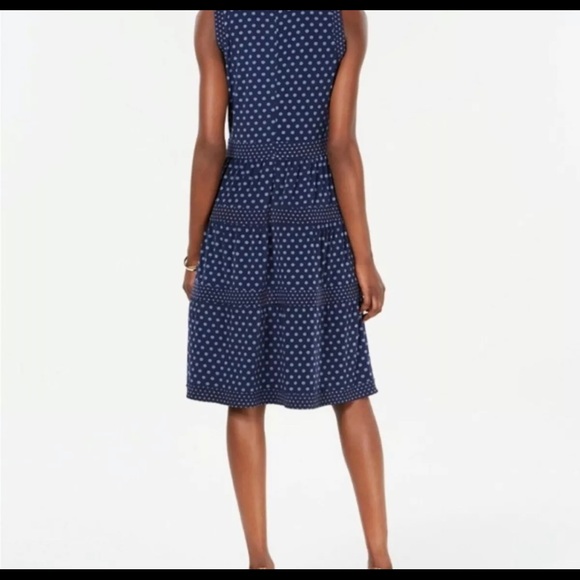 MICHAEL KORS Womens New Navy Polka Dot Sleeveless - Picture 2 of 11